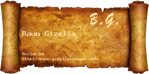 Baun Gizella névjegykártya