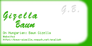 gizella baun business card